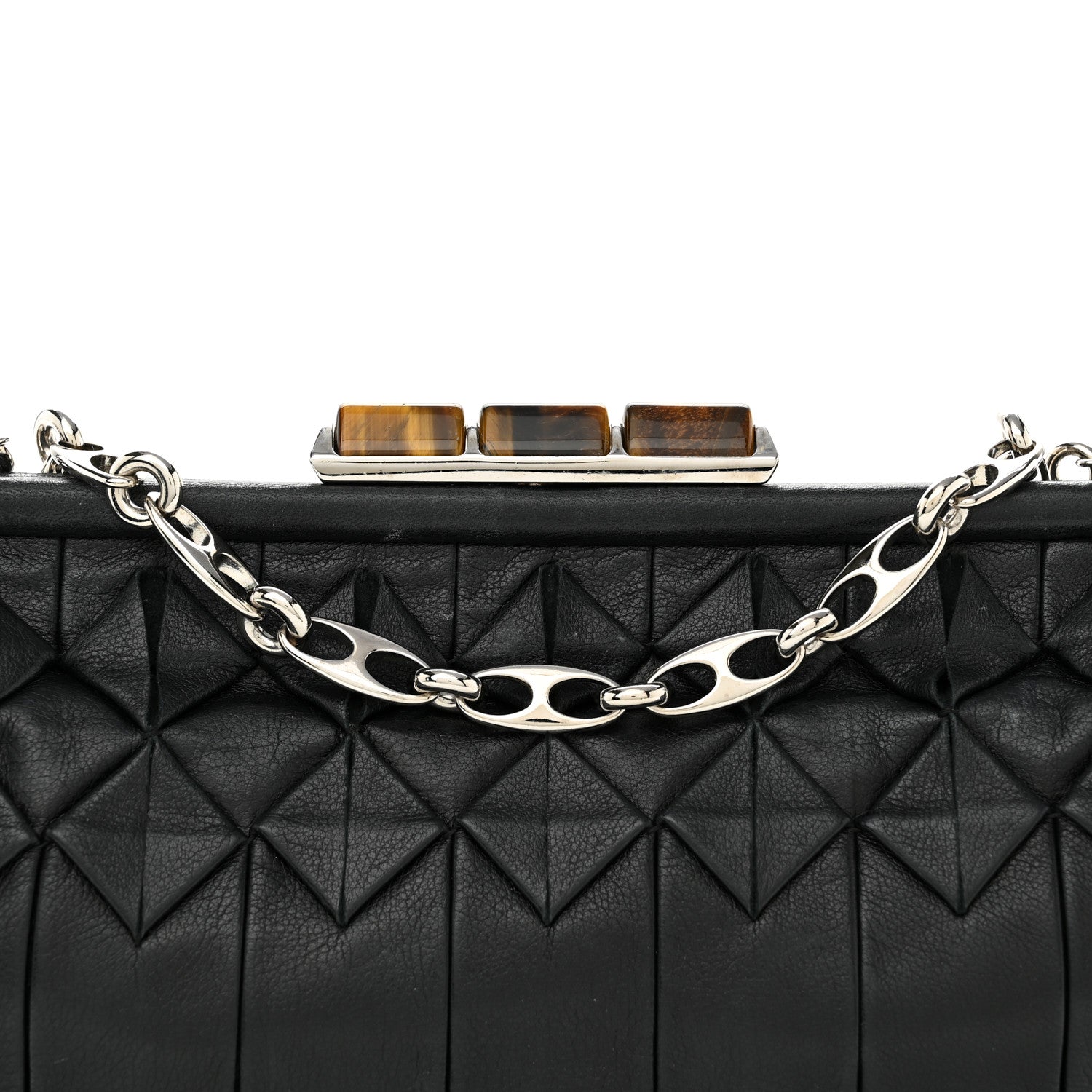 Salvatore Ferragamo Clutch On Chain Black 7 of 12