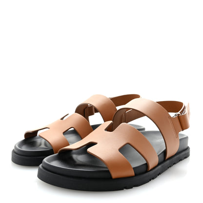 Hermes Calfskin Womens Genius Sandals 37 Naturel 4 of 10
