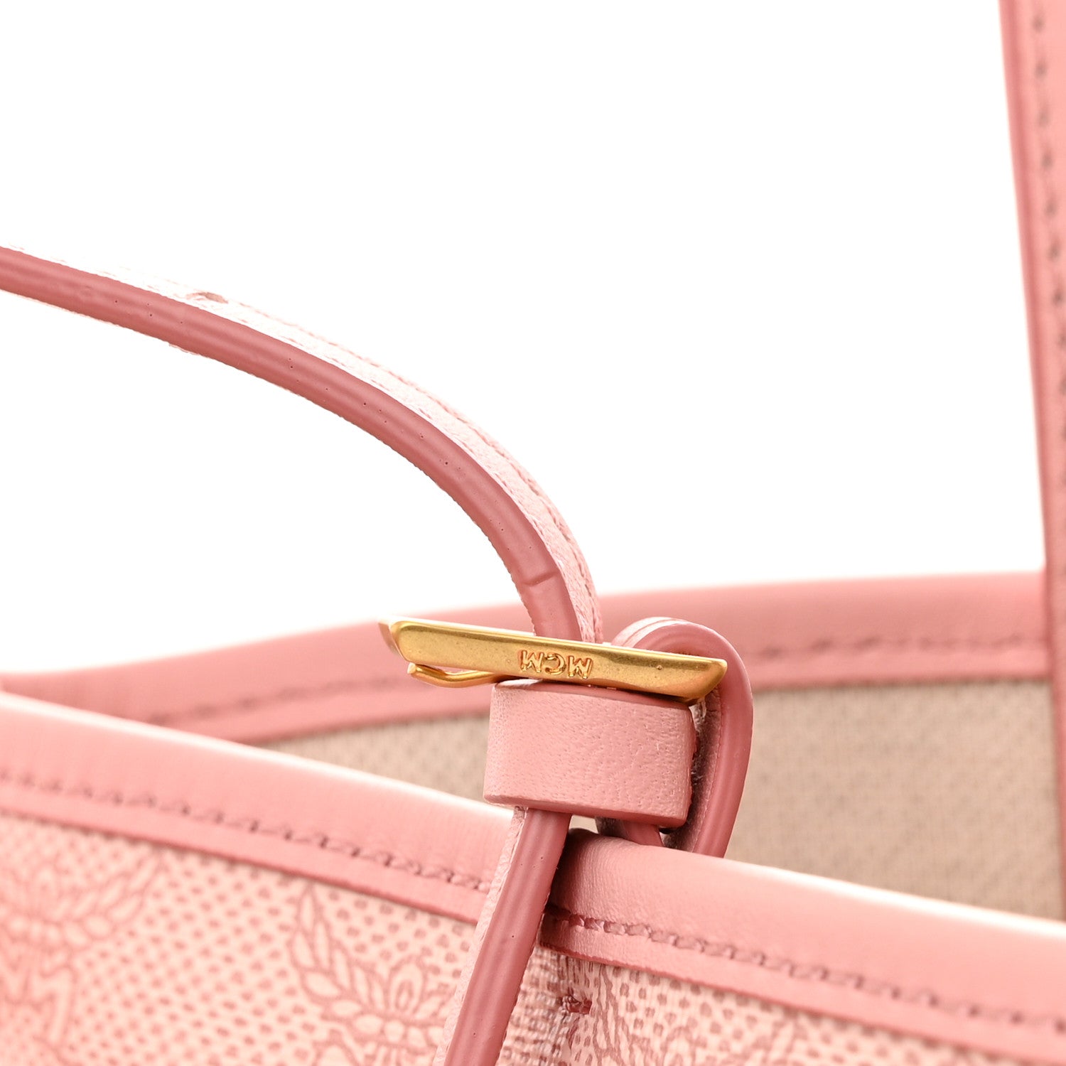 MCM Lauretos Nappa MIni Himmel Shopper Tote Pink Silver Pink 12 of 13