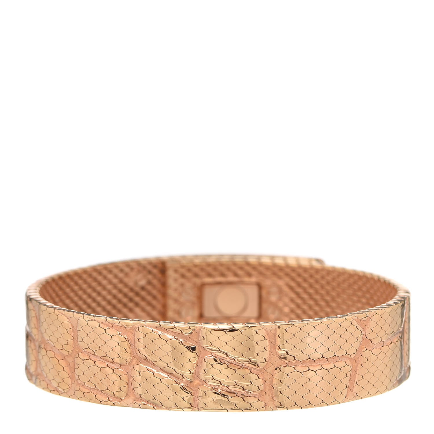 Hermes 18K Rose Gold MM Kelly Milanese Bracelet SH 3 of 6