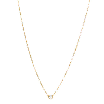 Tiffany 18K Yellow Gold Diamond .15ct Elsa Peretti Diamonds by the Yard Pendant Necklace 1 of 4