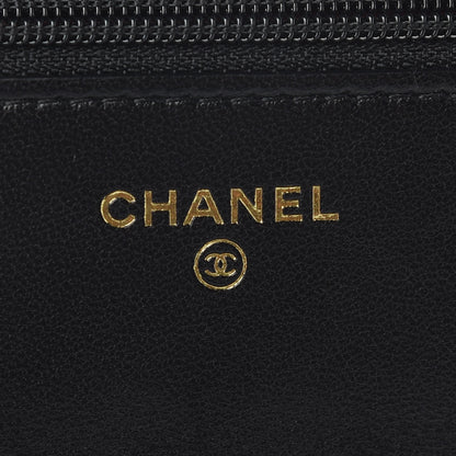 Chanel Lambskin Quilted Chanel 19 Wallet On Chain WOC Black 5 of 10