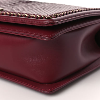 Chanel Snakeskin New Medium Boy Top Handle Flap Dark Red 8 of 9