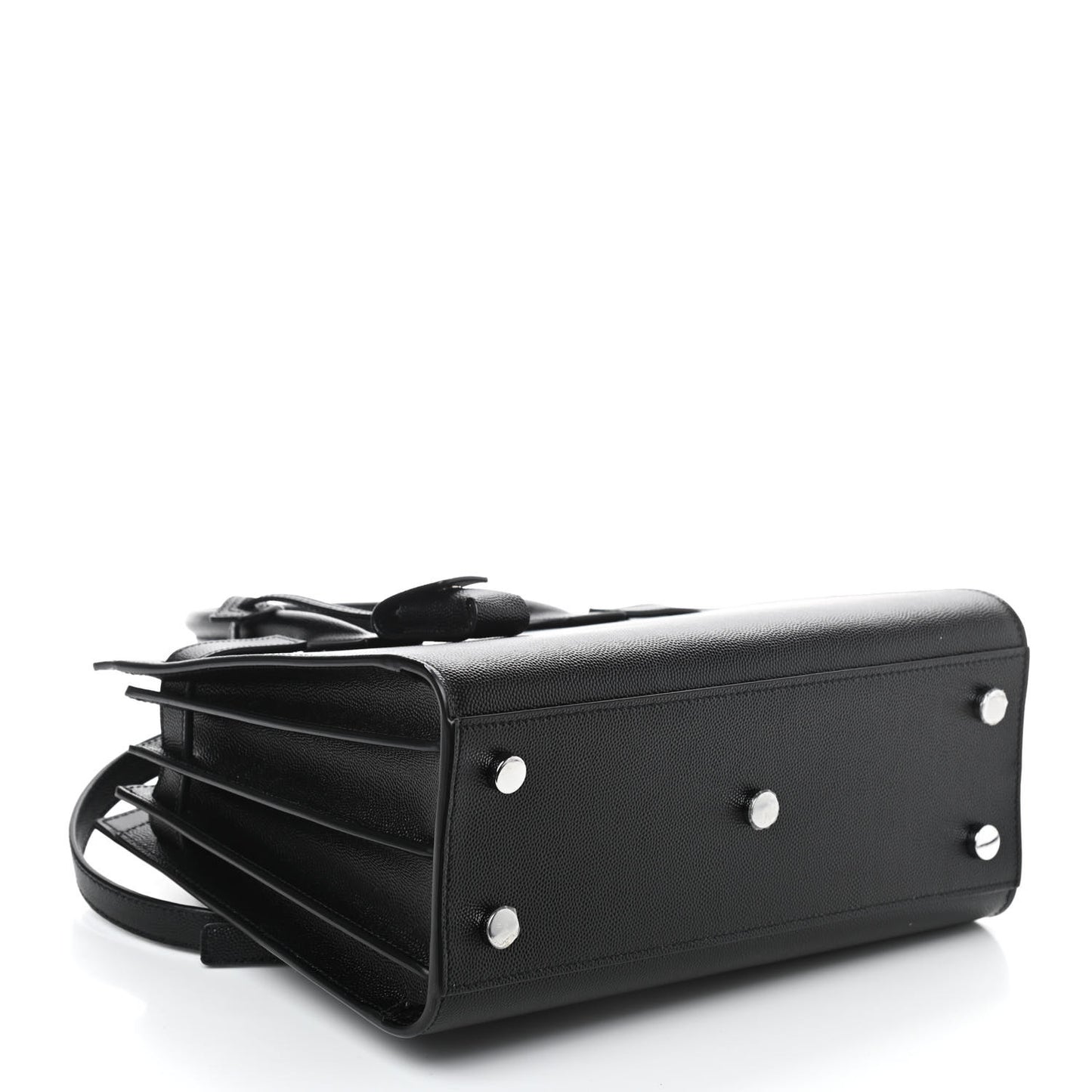 Grained Calfskin Baby Sac De Jour Black