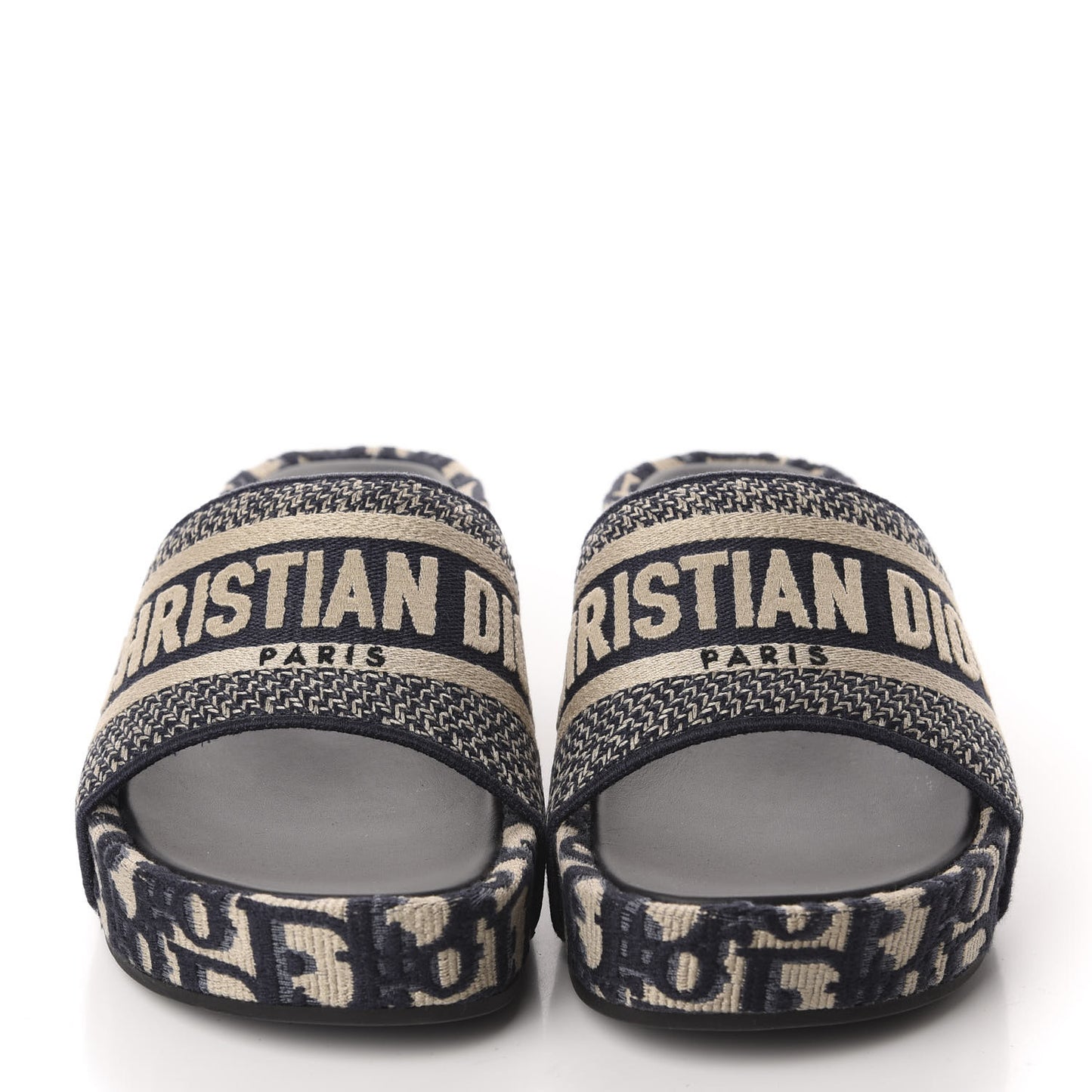 Oblique D-Way Platform Sandal 38 Deep Blue