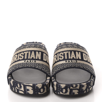 Christian Dior Oblique D-Way Platform Sandal 38 Deep Blue 2 of 10