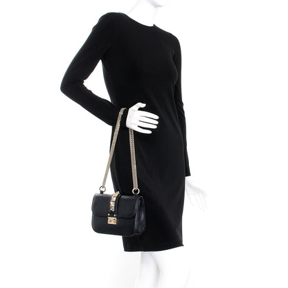 Valentino Garavani Vitello Small Glam Lock Rockstud Flap Black 3 of 9