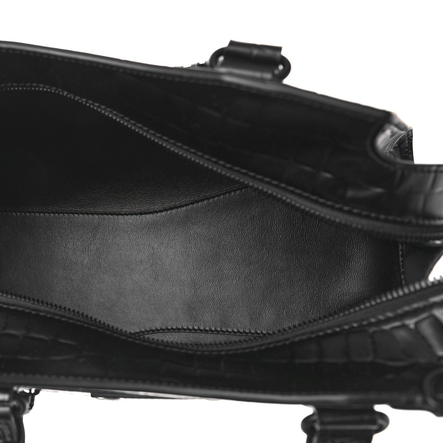 Balenciaga Semi Shiny Calfskin Crocodile Embossed Neo Classic Black Hardware S City Black 6 of 9