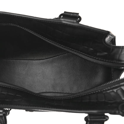 Balenciaga Semi Shiny Calfskin Crocodile Embossed Neo Classic Black Hardware S City Black 6 of 9