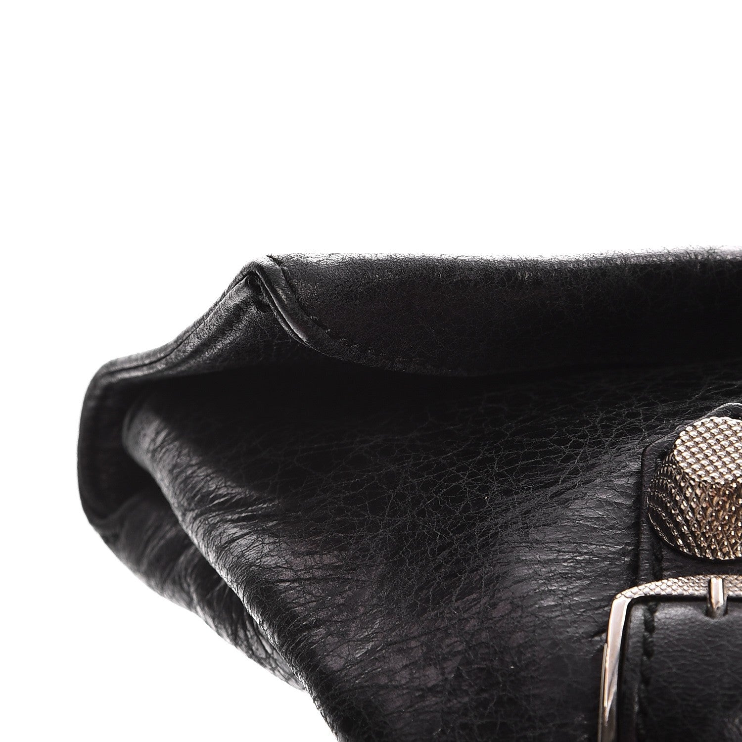 Balenciaga Agneau Giant 21 Silver Hardware Envelope Clutch Black 8 of 10