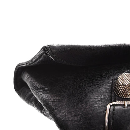 Balenciaga Agneau Giant 21 Silver Hardware Envelope Clutch Black 8 of 10