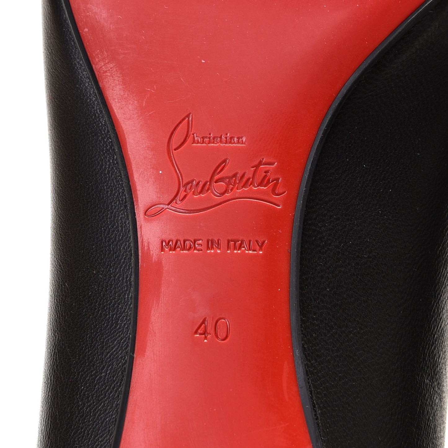 Nappa Patent CL Pump Flats 40 Black Loubi