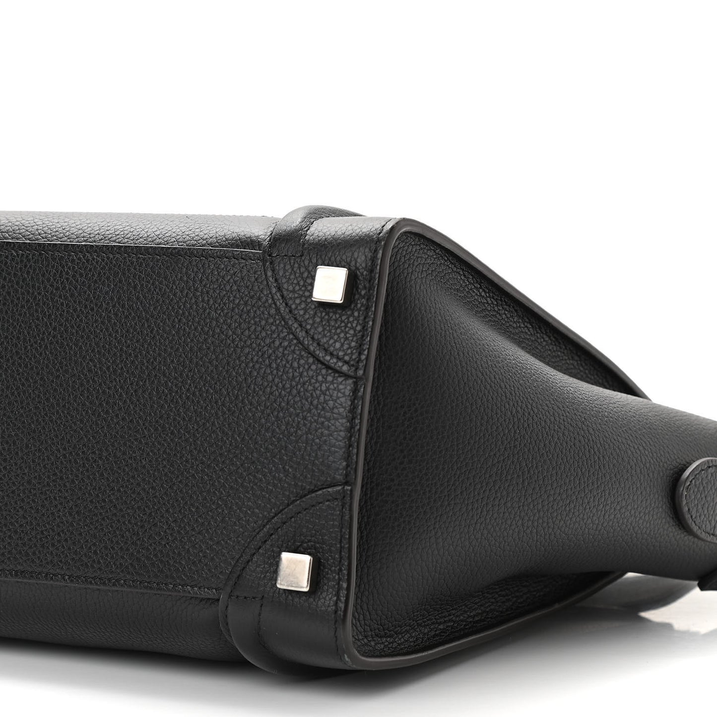 Drummed Calfskin Micro Luggage Black