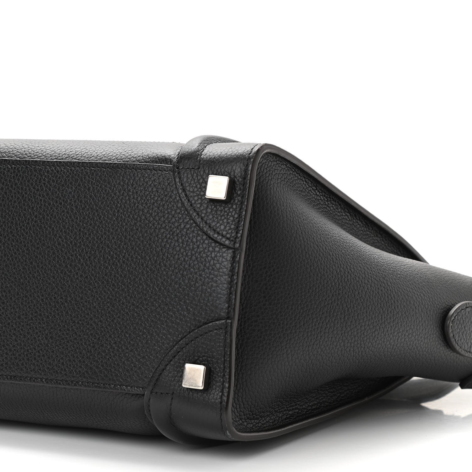 Celine Drummed Calfskin Micro Luggage Black 9 of 9