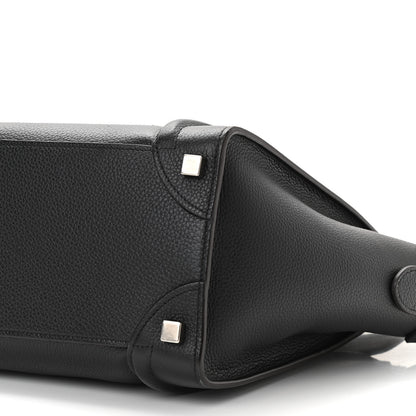 Celine Drummed Calfskin Micro Luggage Black 9 of 9