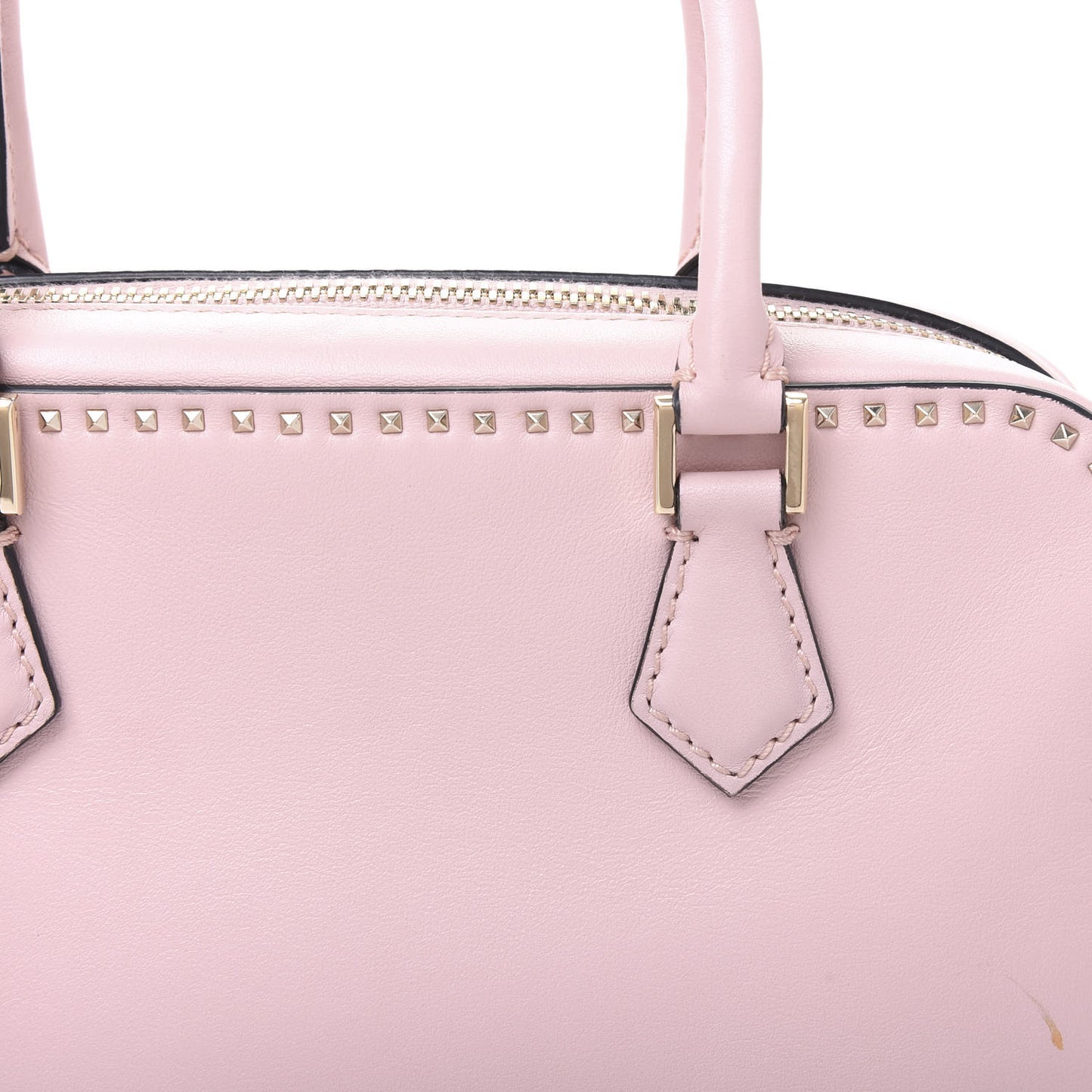 Vitello Micro Rockstud Convertible Satchel Water Rose