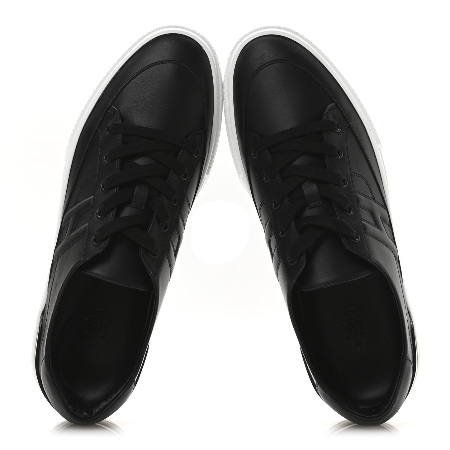 Calfskin Mens Deep Sneakers 44 Black