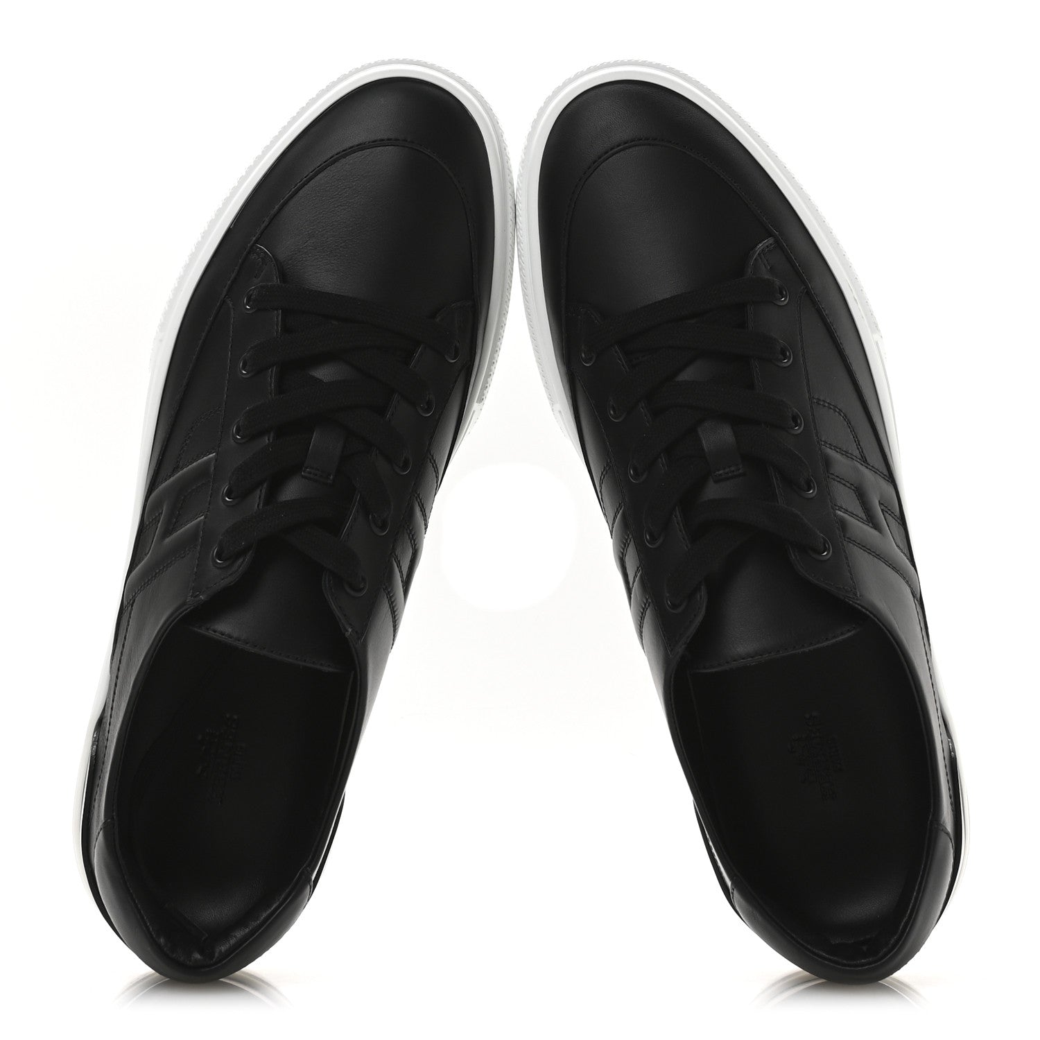 Hermes Calfskin Mens Deep Sneakers 44 Black 2 of 8