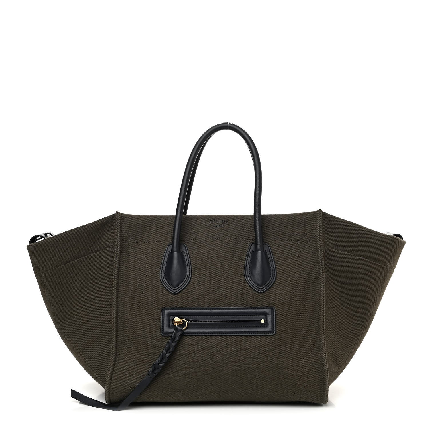 Celine Cotton Canvas Medium Phantom Luggage Olive 1 of 14