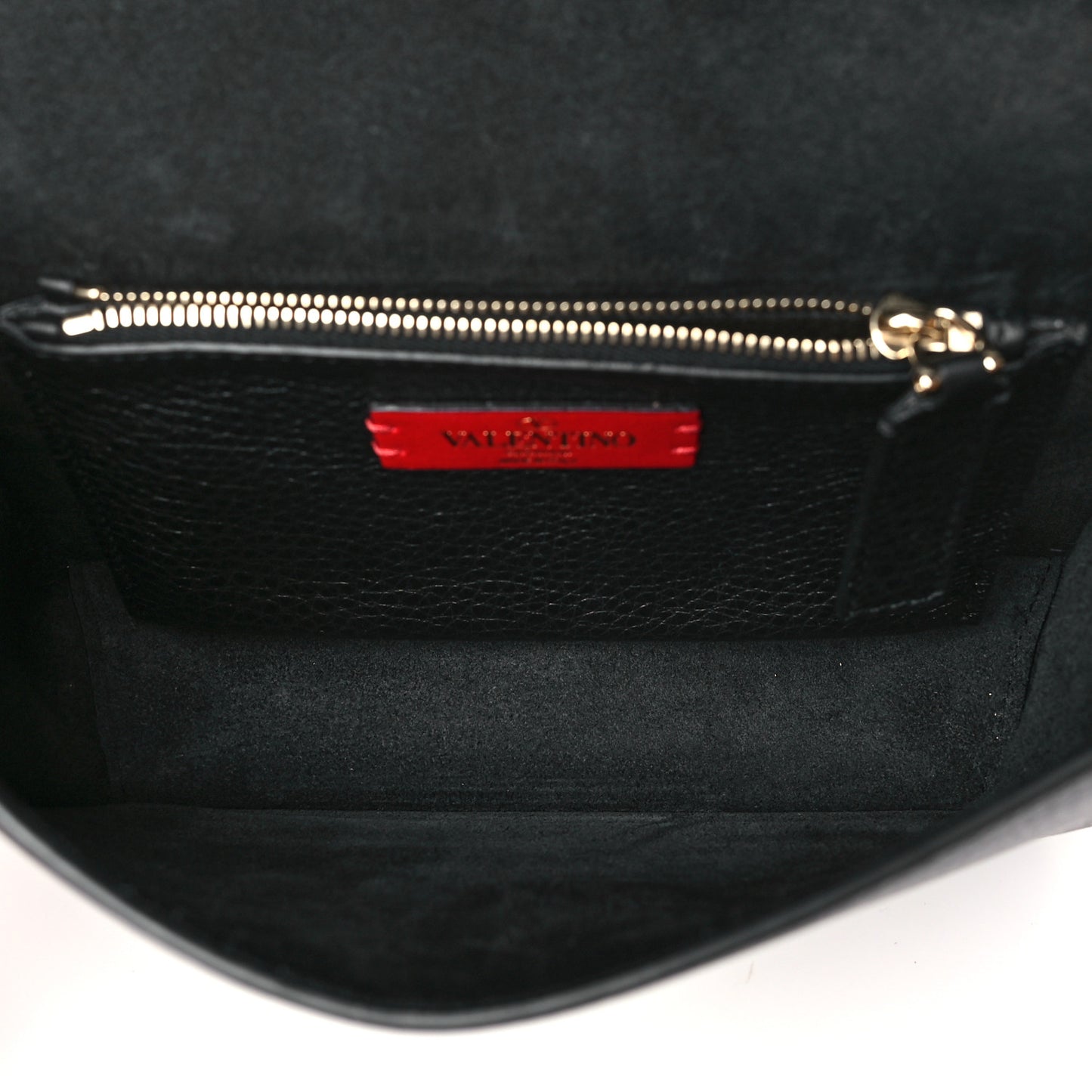 Vitello Rockstud Side Slip Crossbody Black