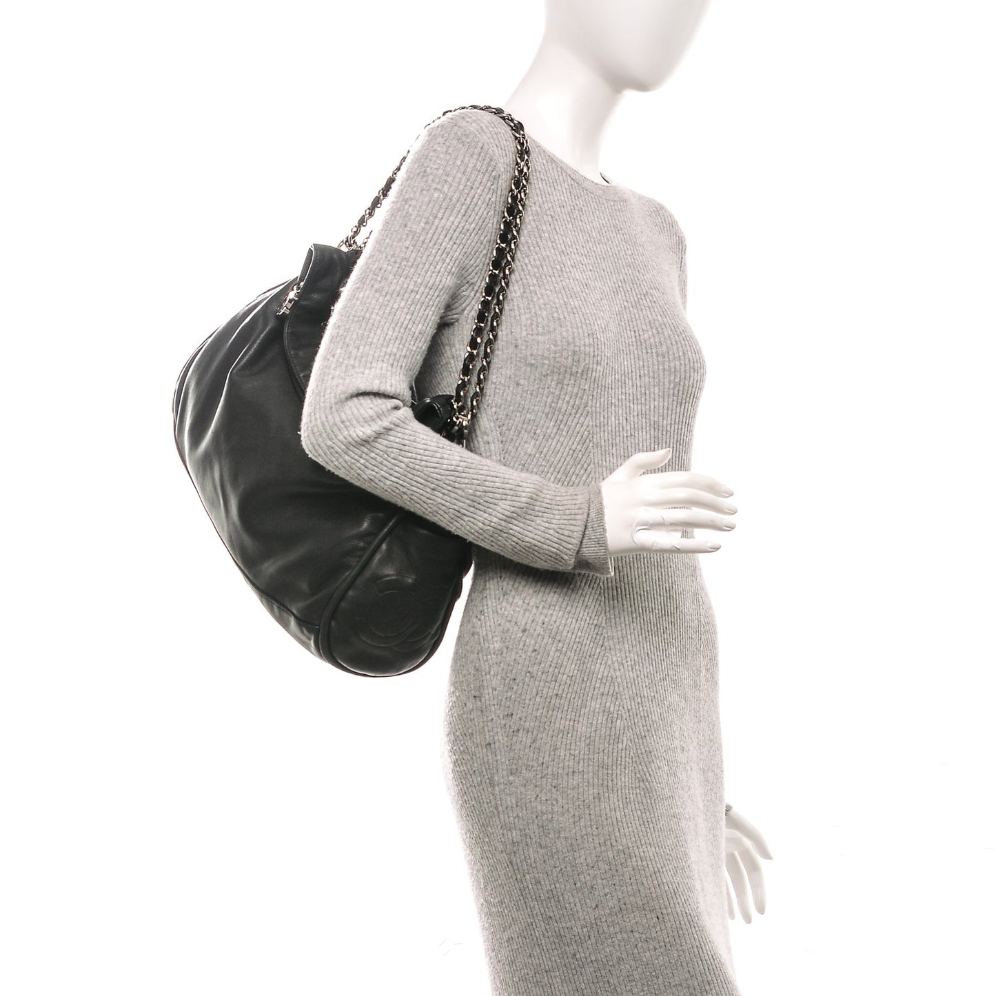 Lambskin Large Ultimate Soft Tote Black