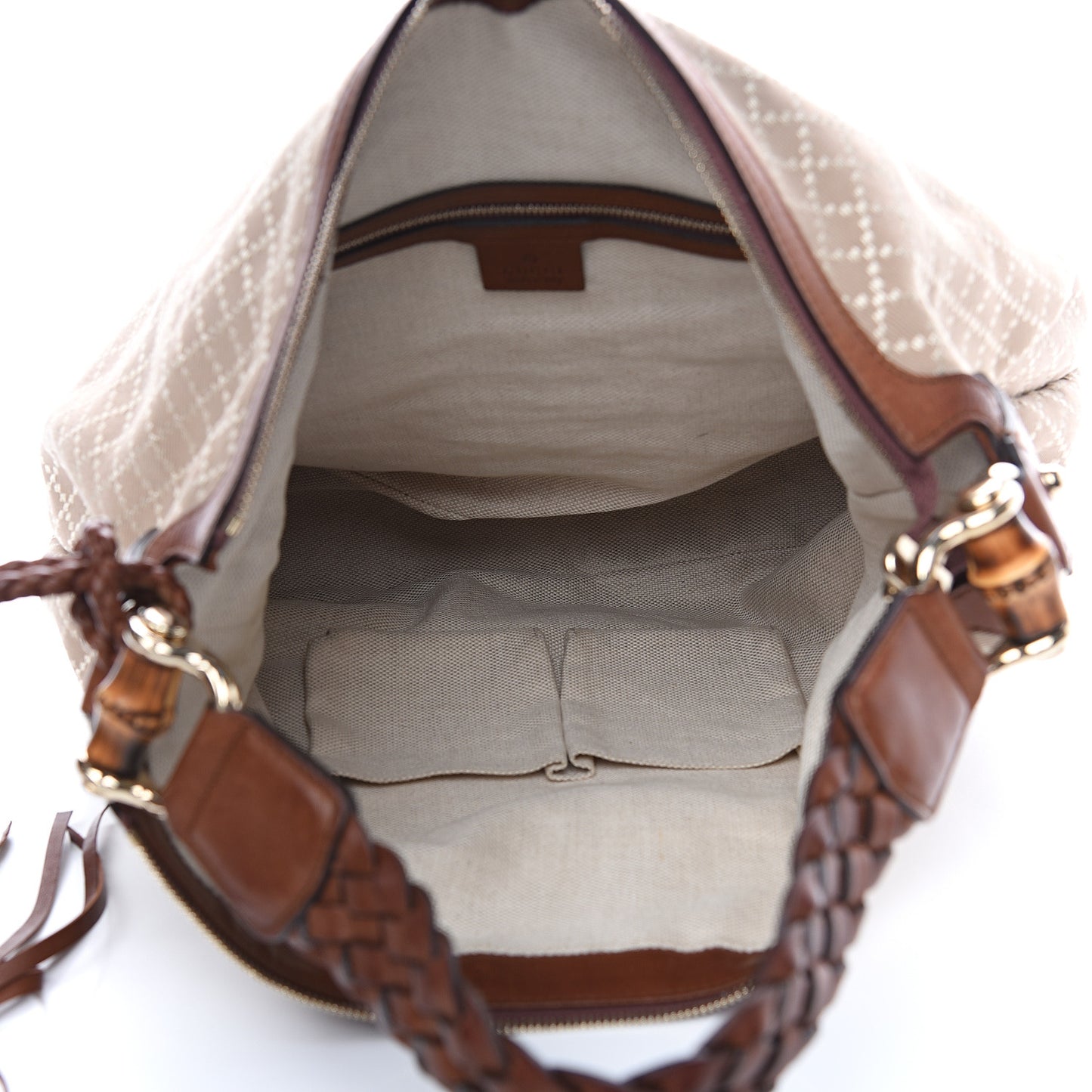 Diamante Calfskin Eva Hobo Brown