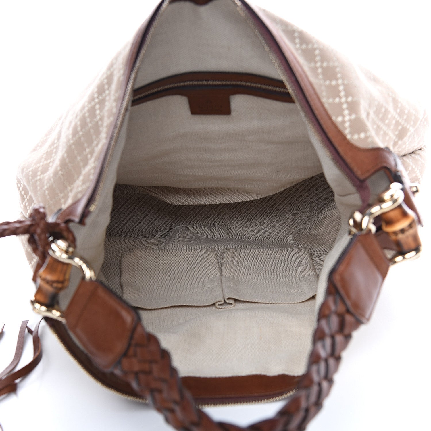 Gucci Diamante Calfskin Eva Hobo Brown 5 of 12