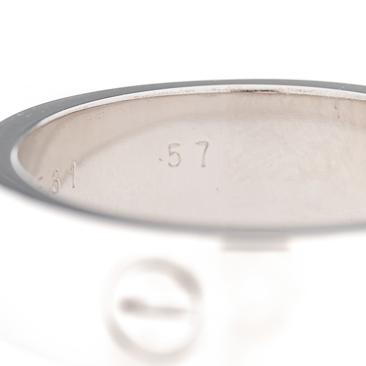 18K White Gold 5.5mm LOVE Ring 57 8