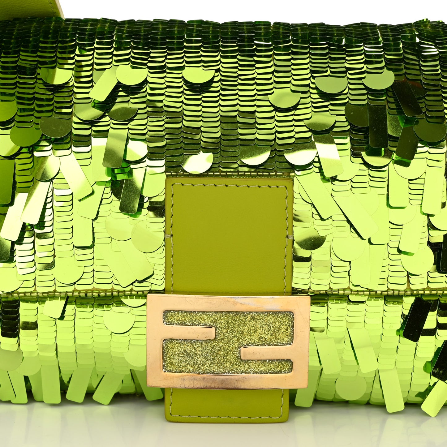 Sequin Paillettes Vitello Grace Sex and the City Baguette Wasabi