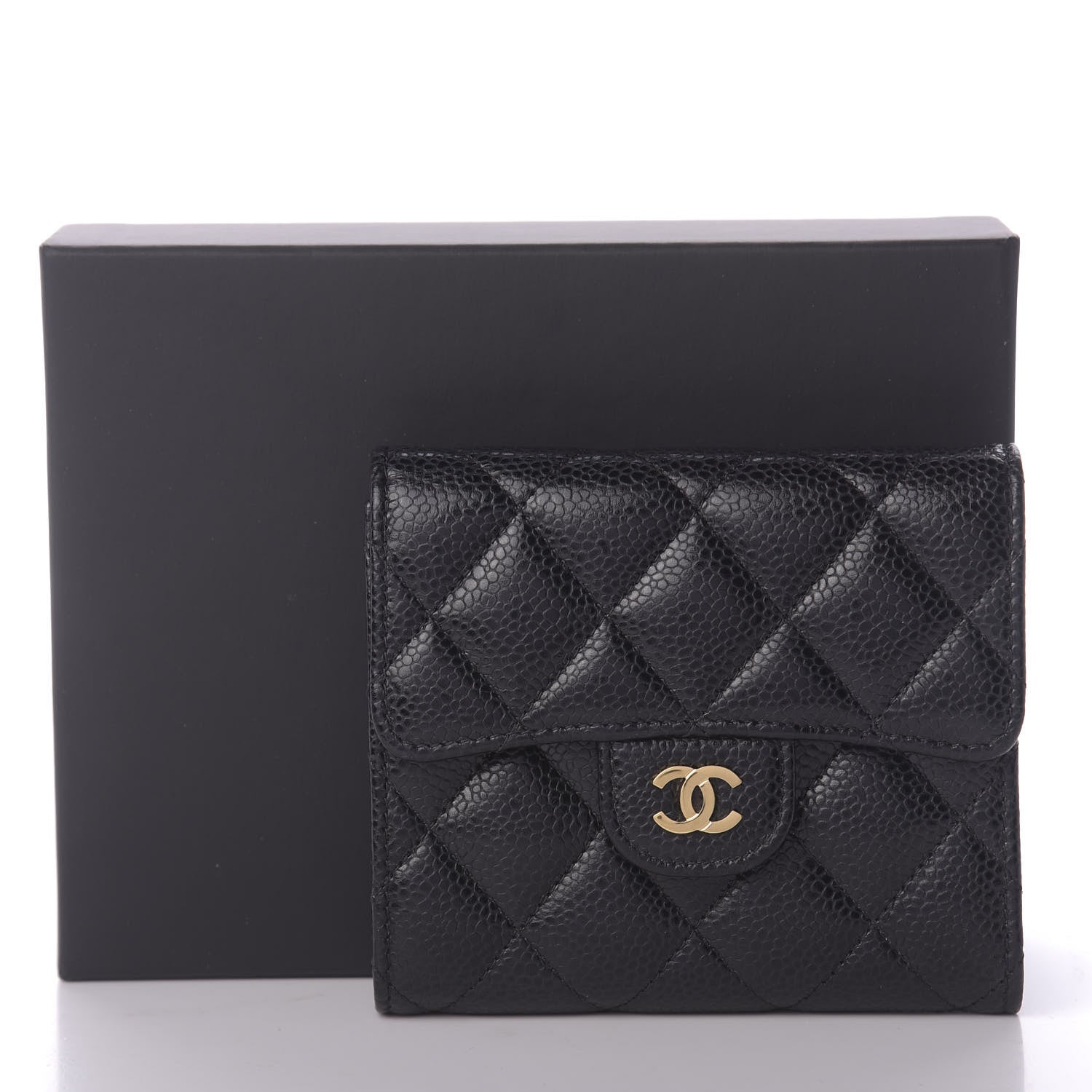 Chanel Caviar Quilted Compact Flap Wallet Black 9 of 9