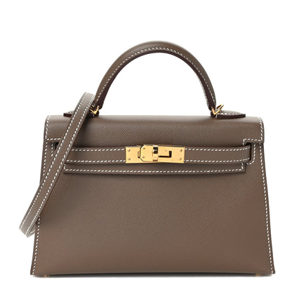 Hermes Epsom Mini Kelly Sellier 20 Etoupe 1 of 9