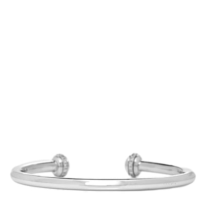 Piaget 18K White Gold Diamond Possession Open Bangle Bracelet 6 of 8