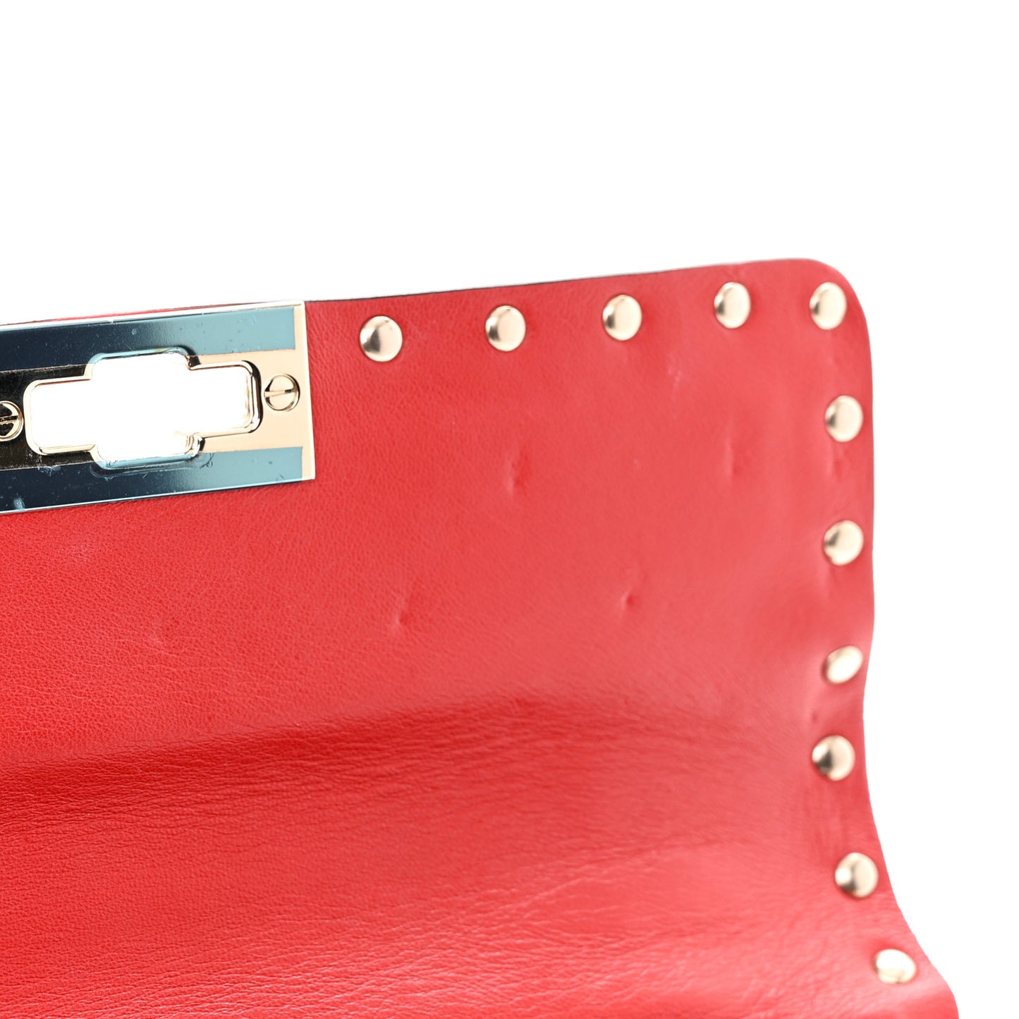 Nappa Small Rockstud Spike Shoulder Bag Rosso Valentino