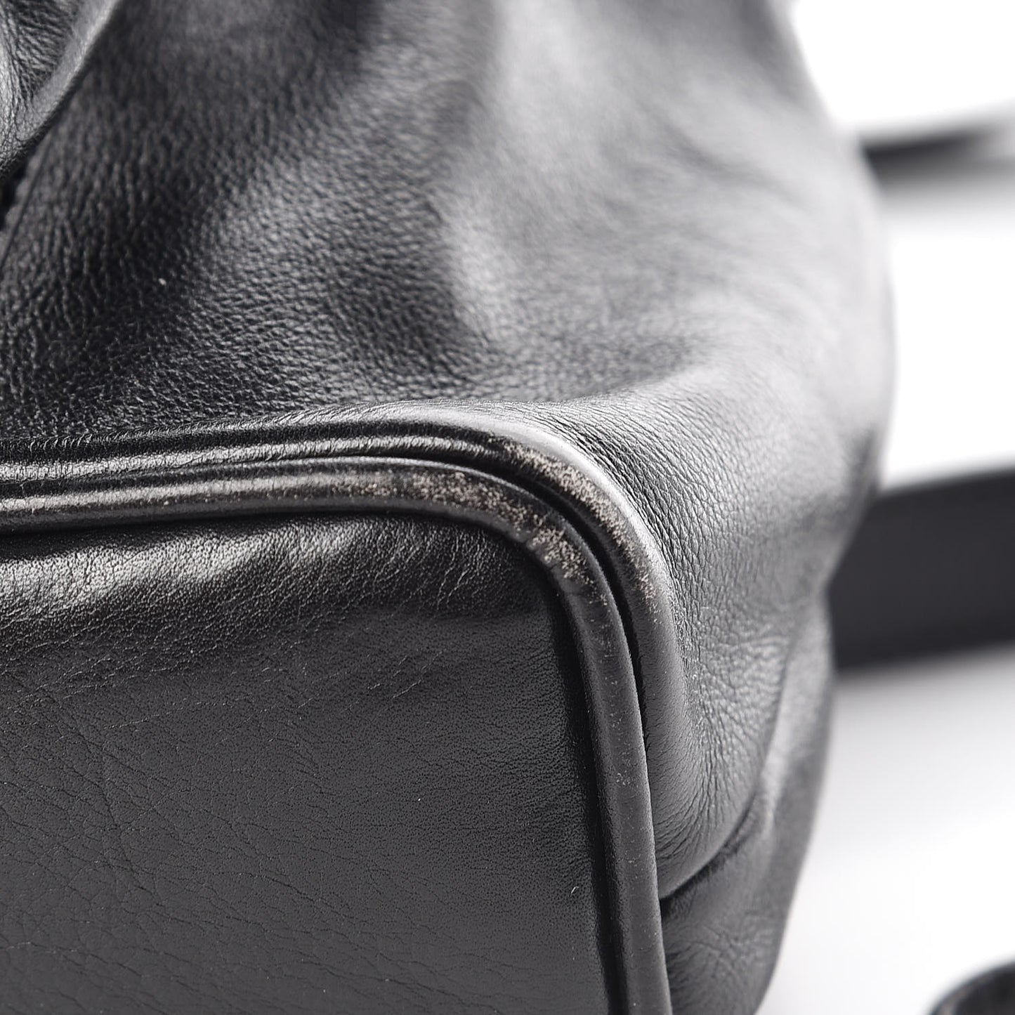 Calfskin Bamboo Backpack Black