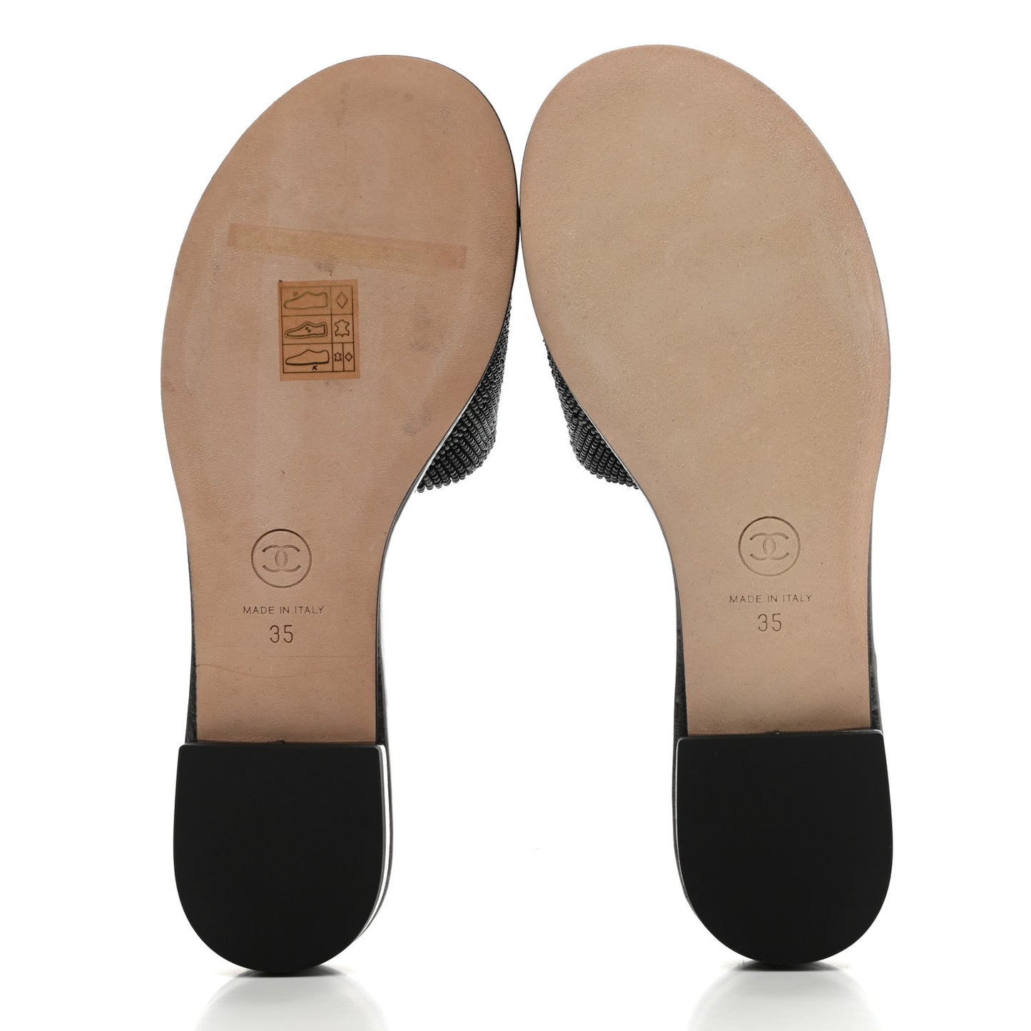 Pearl Embroidery CC Mules 35 Black Grey