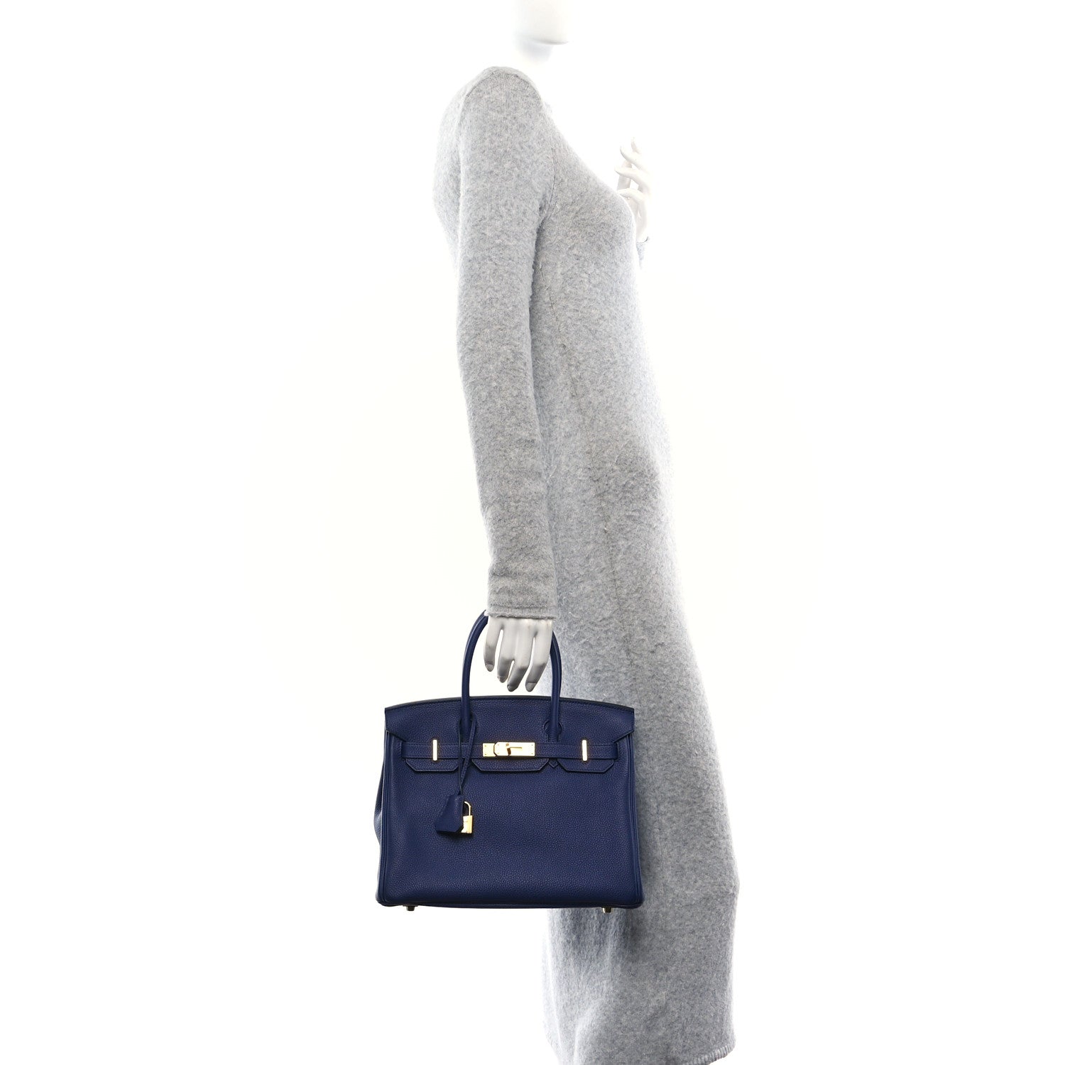 Hermes Togo BIRKIN 30 Bleu Encre 3 of 10