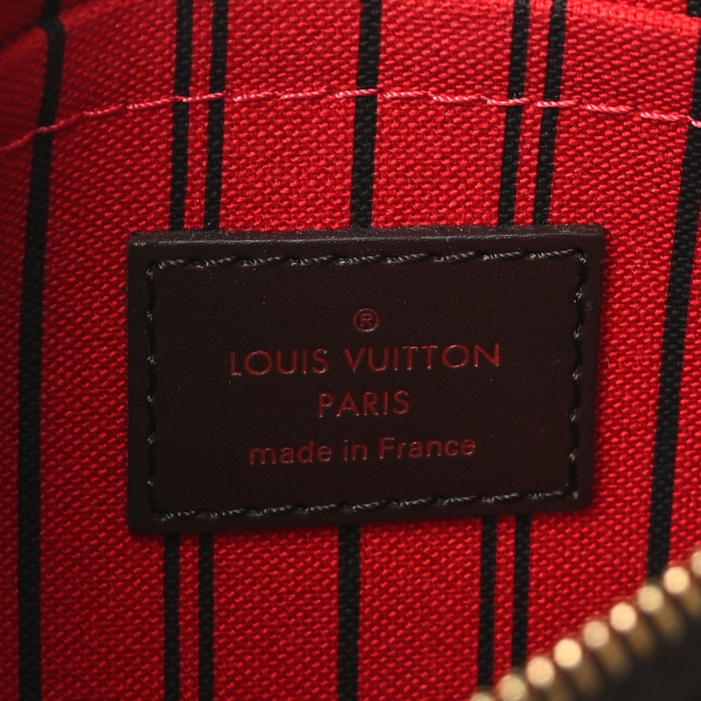 LOUIS VUITTON Damier Ebene Neverfull PM Pochette