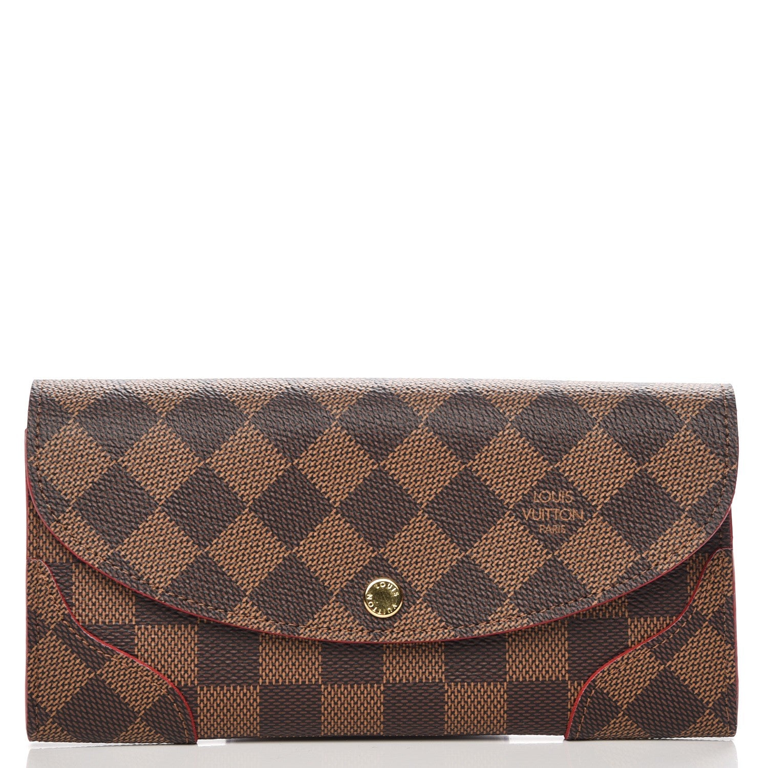 Louis Vuitton Damier Ebene Caissa Wallet Cherry 1 of 9