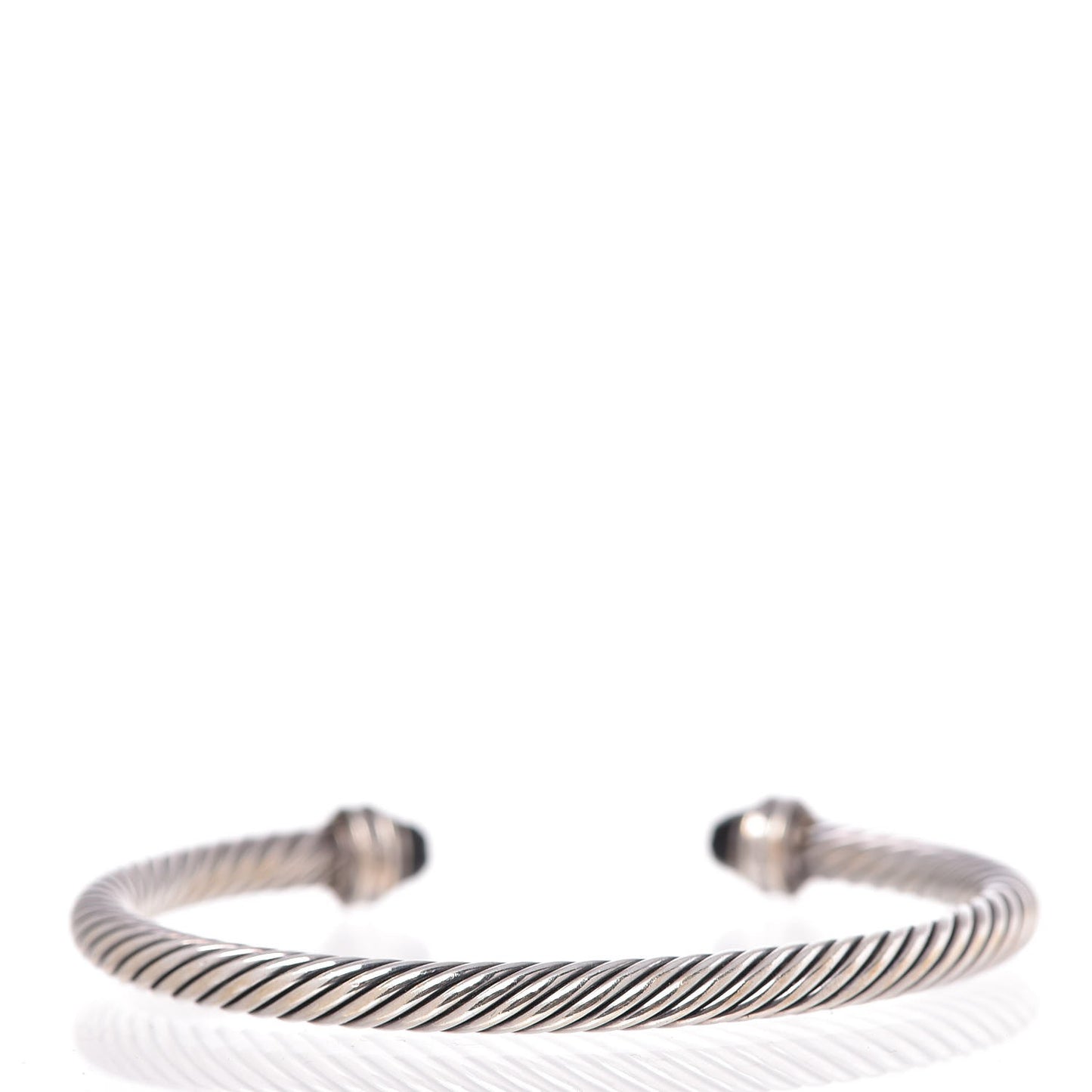 Sterling Silver Diamond Black Onyx 5mm Cable Classics Princess Bracelet