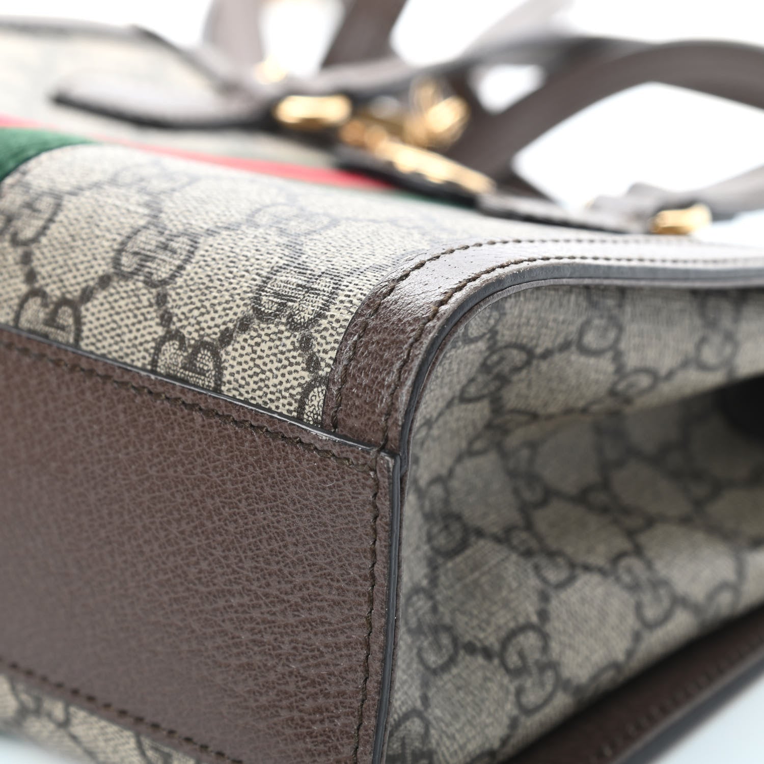 Gucci GG Supreme Monogram Small Ophidia Tote Bag Brown 10 of 13
