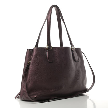 Gucci Metallic Cellarius Calfskin Medium Soho Working Tote Classic Burgundy 5 of 14