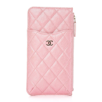 Chanel Iridescent Caviar Quilted Classic iPhone Pouch Rose Pink 1 of 14