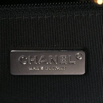 Chanel Calfskin Crocodile Embossed Small Gabrielle Cocodile Hobo Black 6 of 10