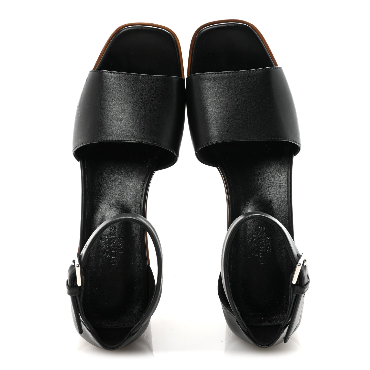Calfskin Illusion 35 Sandals 37 Black