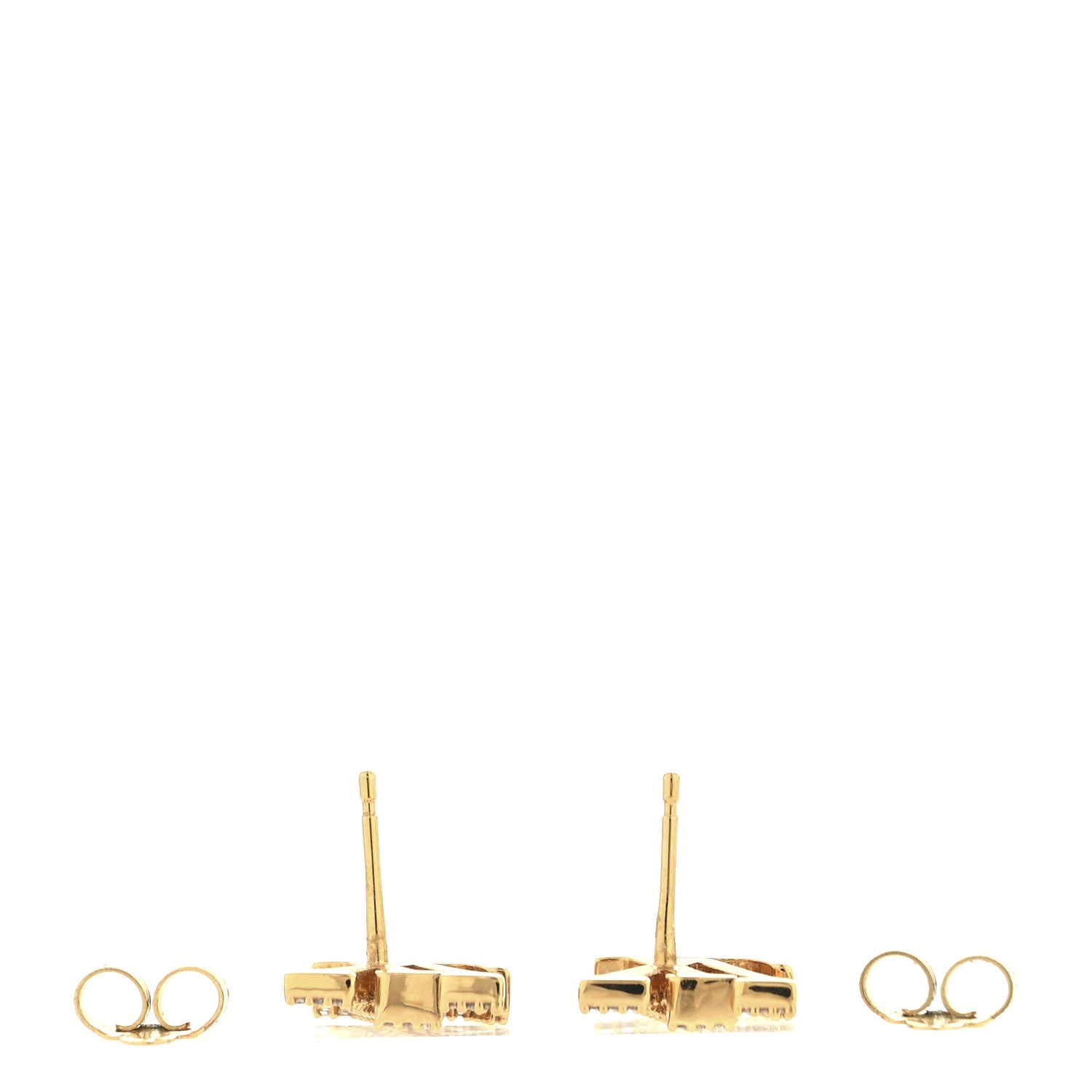 Louis Vuitton Metal Crystal LV Iconic Earrings Gold 3 of 6