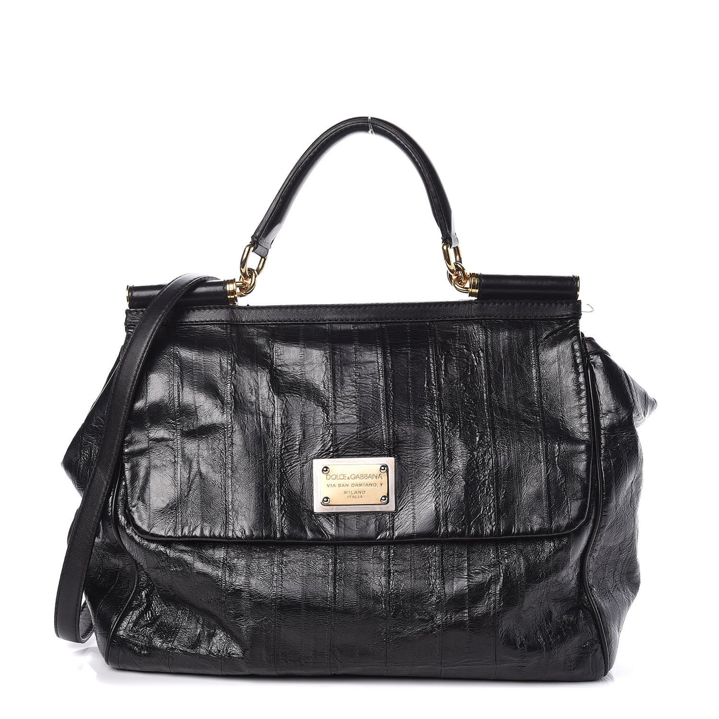 Eel Large Miss Sicily Satchel Black