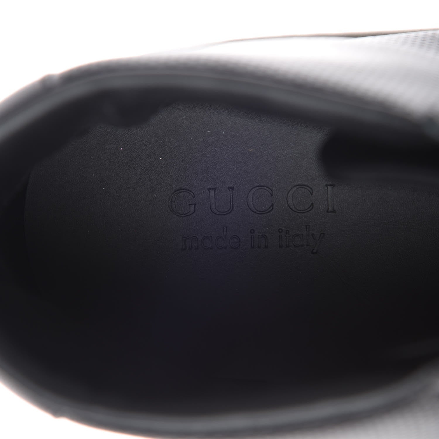 Gucci Calfskin Mens Web High Top Sneakers 12 Black 6 of 7