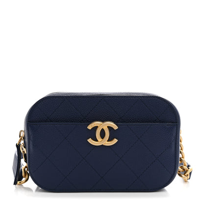 Chanel Caviar Quilted Waist Bag Navy Blue 1 of 10