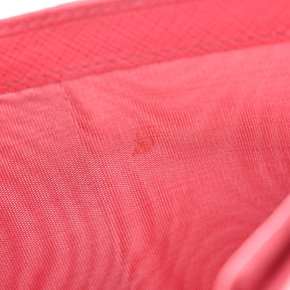 Prada Saffiano Metal Compact Snap Bi-Fold Wallet Peonia 9 of 11