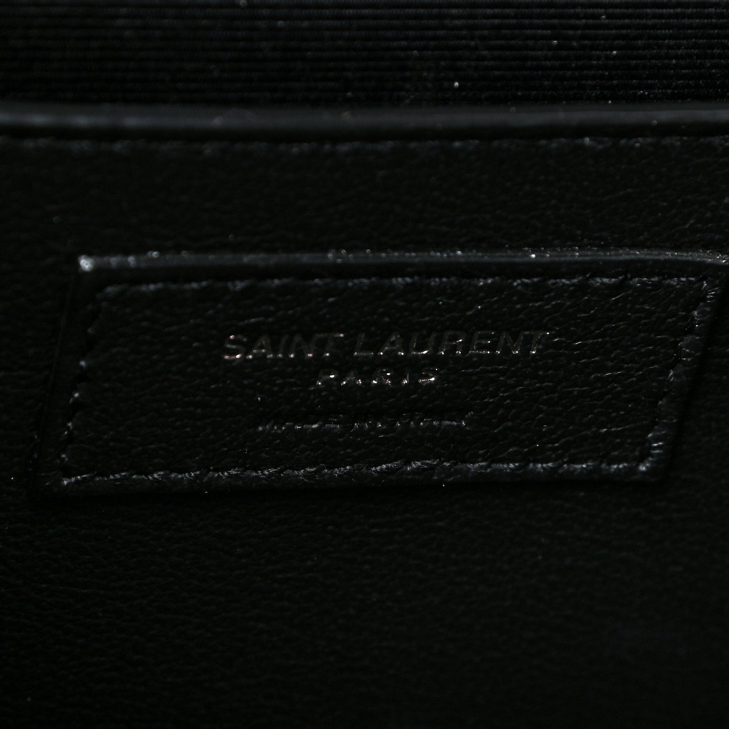 Grain De Poudre Textured Mixed Matelasse Triquilt Medium Monogram Satchel Black